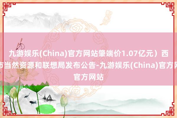 九游娱乐(China)官方网站肇端价1.07亿元）西安市当然资源和联想局发布公告-九游娱乐(China)官方网站